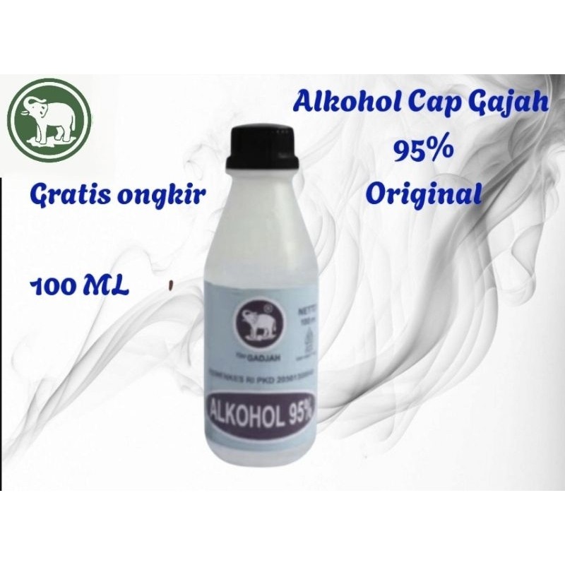 ALKOHOL CAP GAJAH 95% 100 ML ORIGINAL