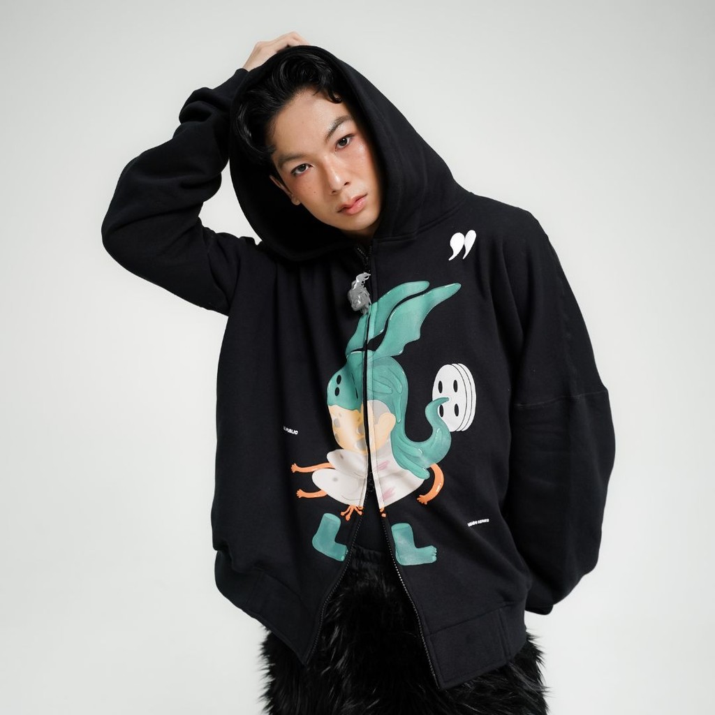 LIL PUBLIC Zip Hoodie Mackerel "Hisashi Series"