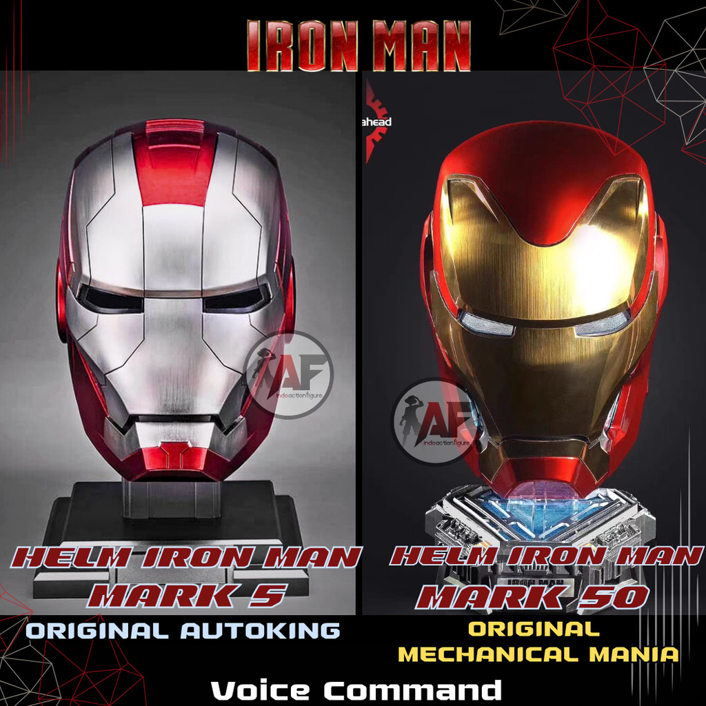 Iron Man Helmet 1:1 Mark 5 Voice Command Original AutoKing & Mark 50 Original Mechanical Mania Mecha