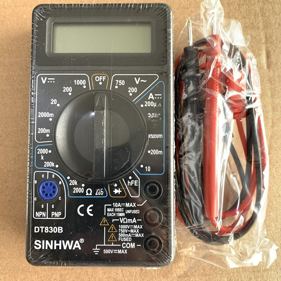 Multimeter SINHWA Avometer DT 830 B DT830B Multitester Digital Mini Sinhwa With Battery Measurement 