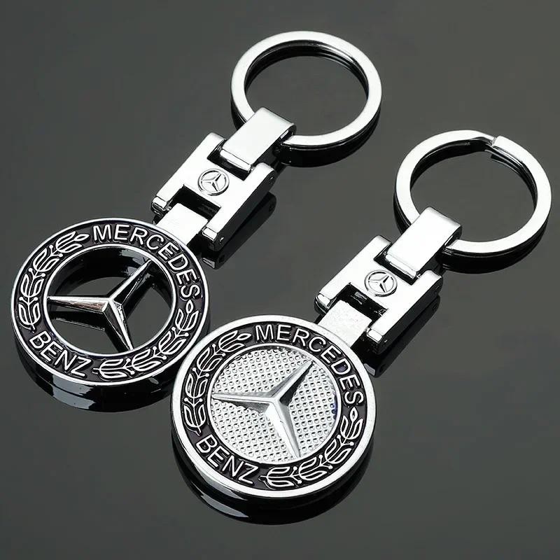 Metal Key Rings Car Key Chains Pendant Holder for Mercedes Benz W204 W203 W205 W212 W211 W124 W210 C