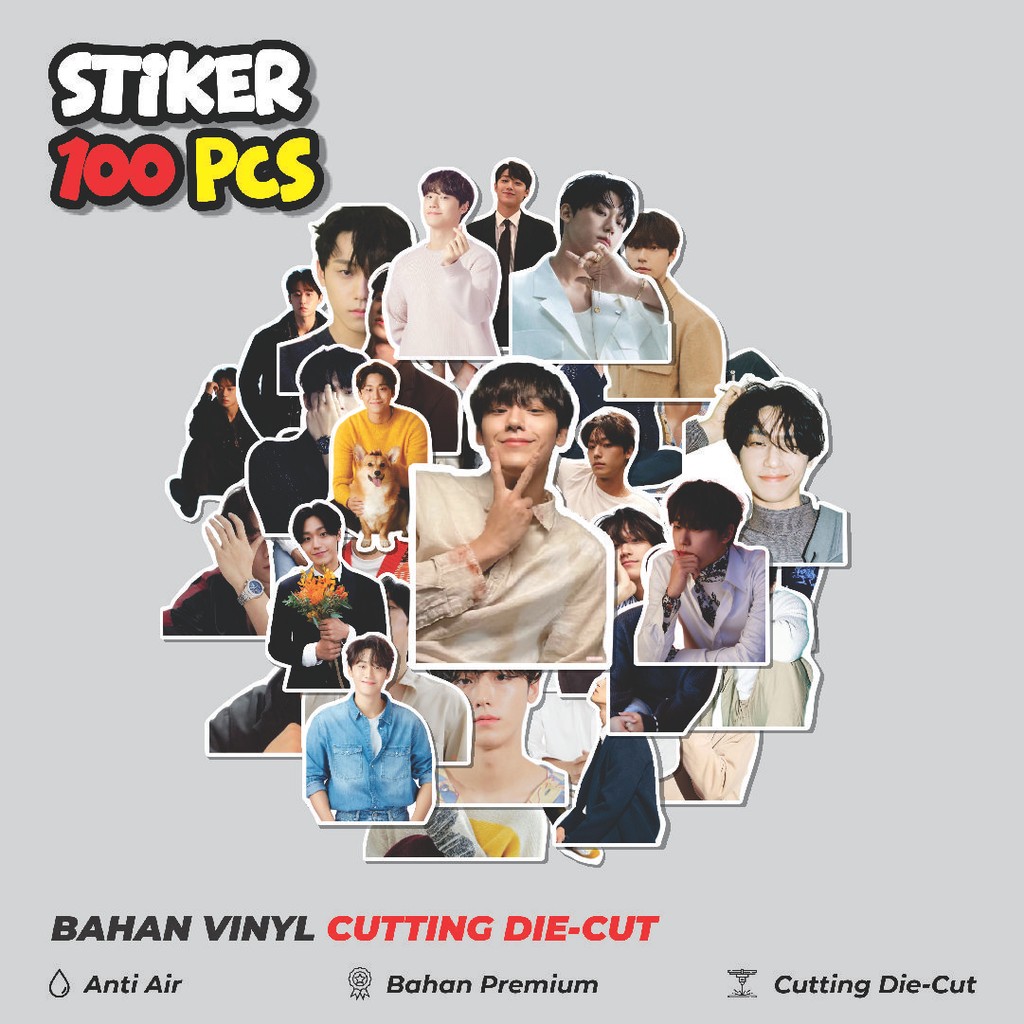 Terbaru 50 pcs Stiker Aktor Lee Dohyun Dekorasi Lucu Kreatif untuk Notebook, Skateboard, HP