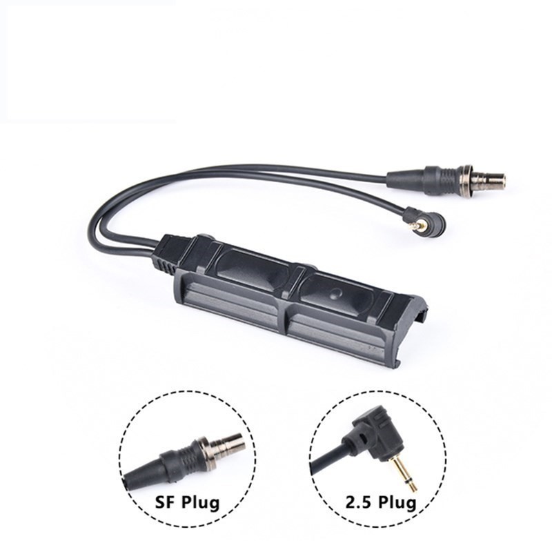 WADSN Remote Dual Pressure Switch SF plug 2.5mm For PEQ DBAL NGAL M300 M600 Tactical Flashlight   Ac