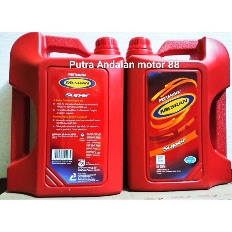 Oli Mesran Super..4 liter..20 W - 50
