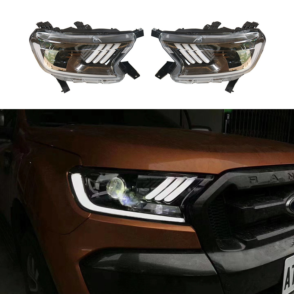 LED front head lamp daytime running Dynamic Signal light For Ford Ranger 2015-2021 T6 T7 T8 EVEREST 