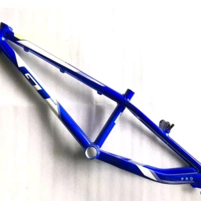 Frame Sepeda Bmx GT Speed Pro Alloy Blue Yellow Fluo Original