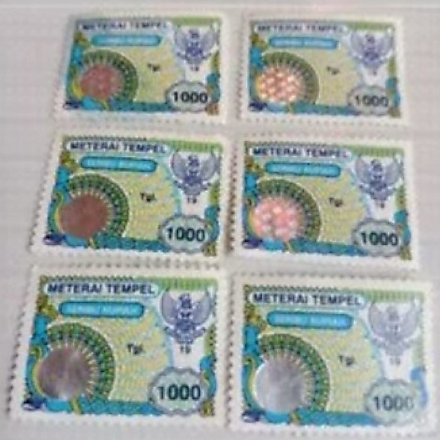 MTR8 MATERAI 1000 RUPIAH 1996-1999 original
