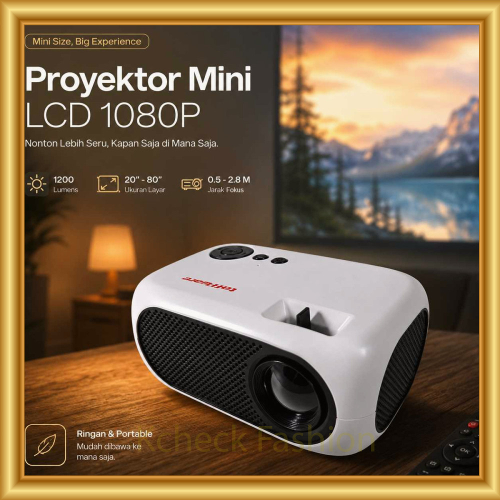 Proyektor Mini LCD Full HD 1080P 3000 Lumens Home Theater -VD410