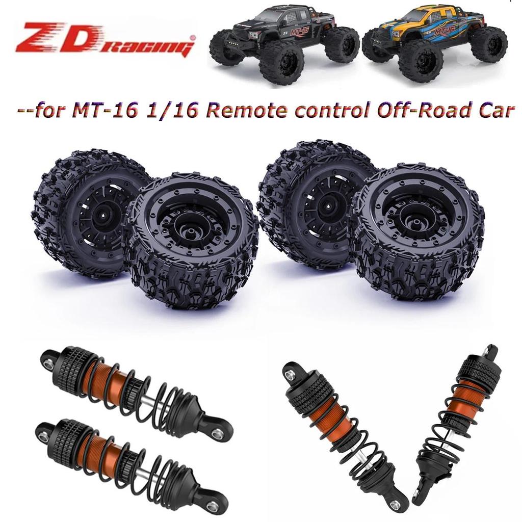 ZD RACING MT-16 RC Car Parts Shock absorber 85mm Front and Rear Wheels Tires 12mm Hex For 1/16 Remot