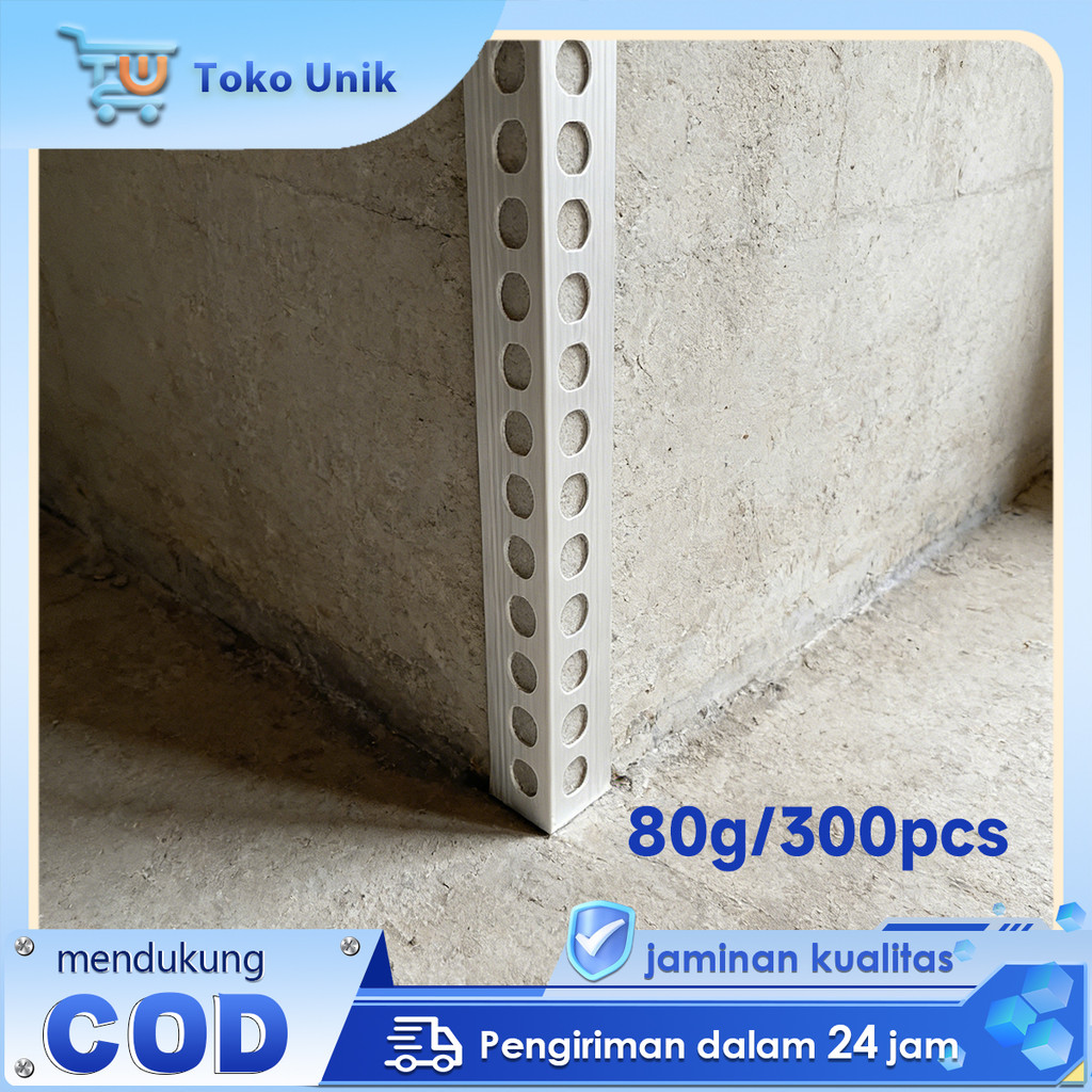 300pcs Corner Bead Sudutan Luar Tembok (Acian) Plesteran PVC Sudut Siku Tembok Dinding
