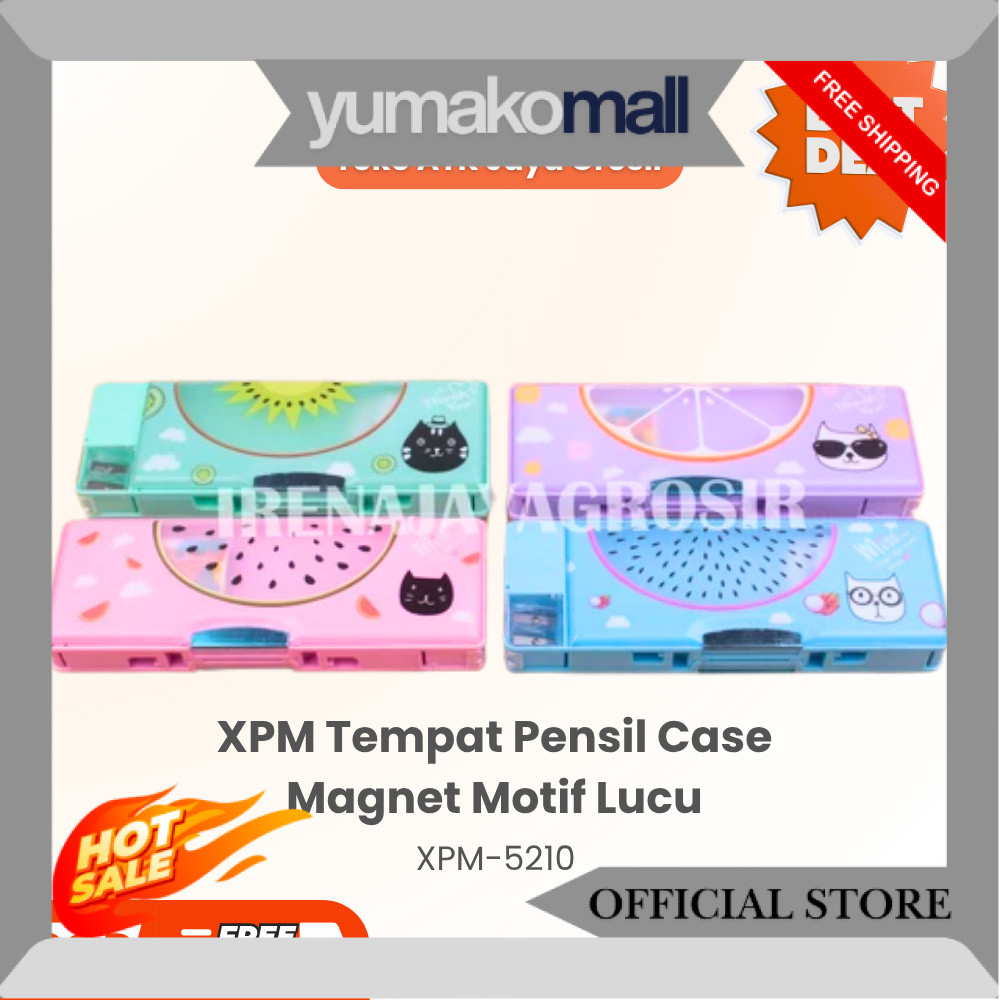 XPM Tempat Pensil XPM-5210 Pensil Case Magnet Motif Lucu IJG