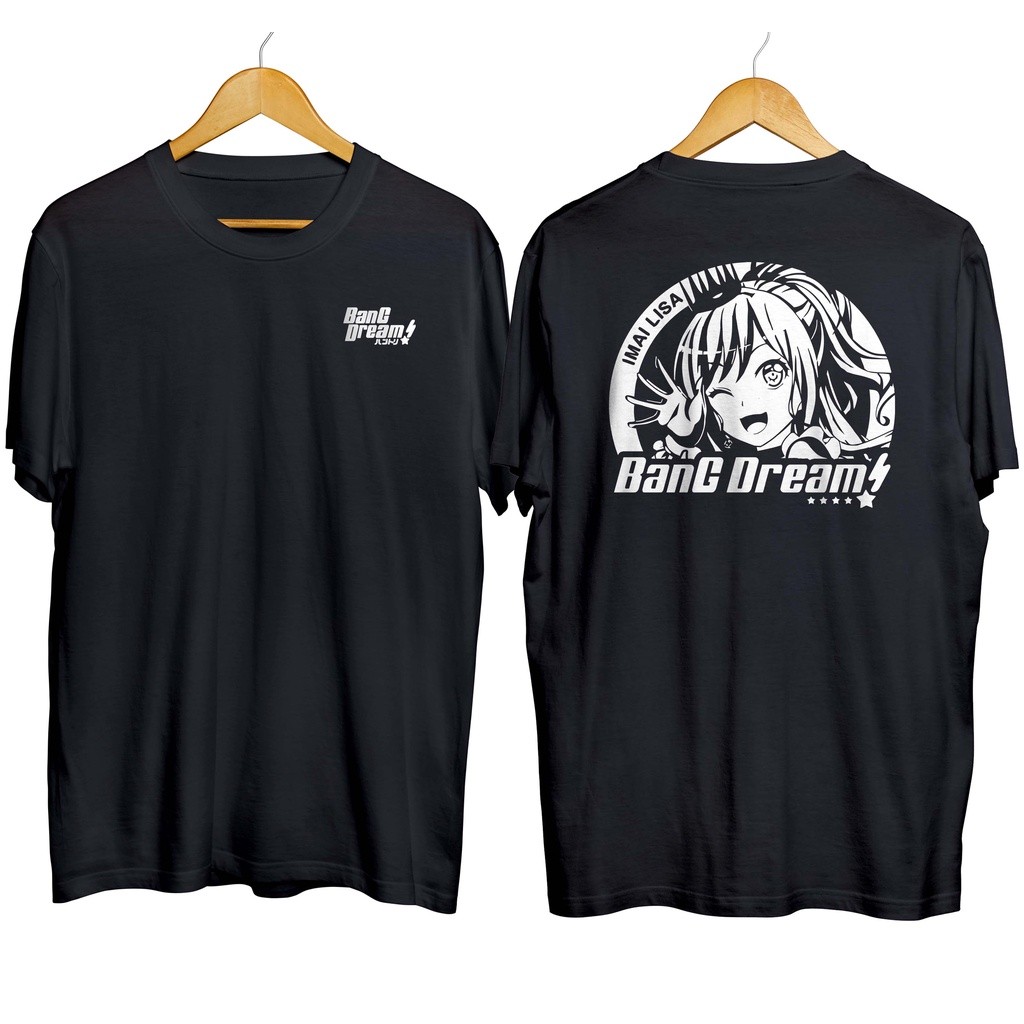 Kaos distro japan game LISA IMAI rosalia - BANG DREAM material cotton combed 30s