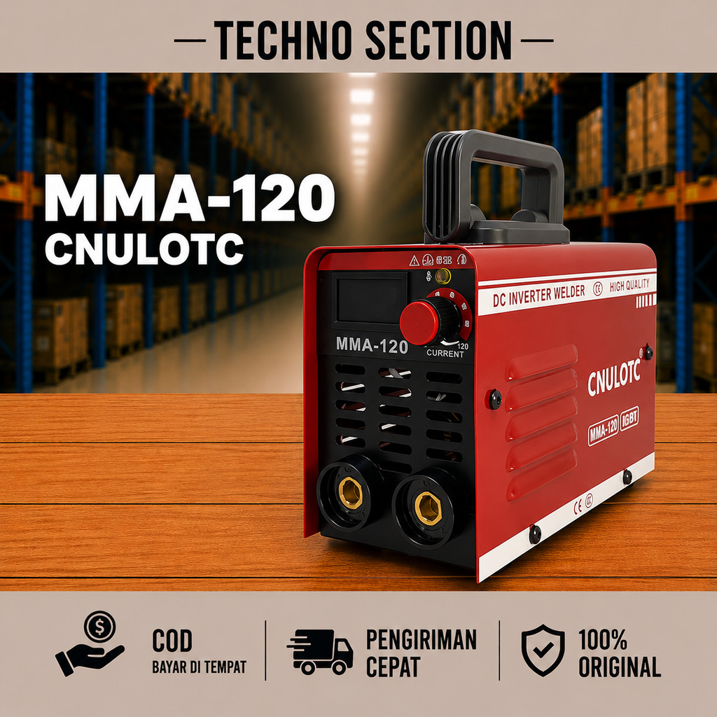 MESIN CNULOTC LAS MMA-120 ALAT LAS BESI MINI 450W TRAVO LAS