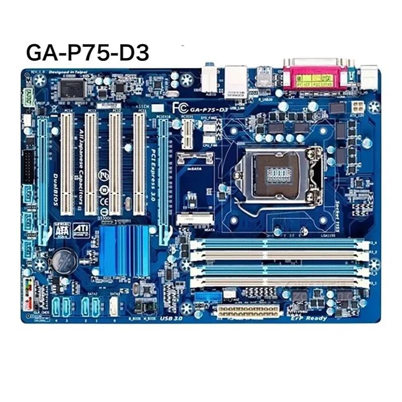 For Gigabyte GA-P75-D3 Motherboard 32GB LGA 1155 DDR3 ATX Mainboard 100% Tested OK Fully Work Free S