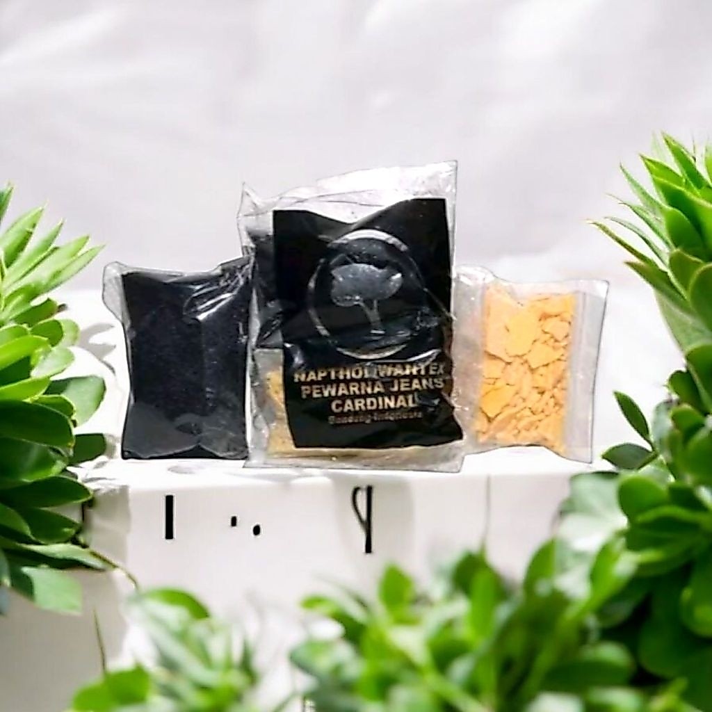 Pewarna Pakaian Naptol - Pewarna Pakian Permananen Bebas Pilih Warna 100g Kain Cream - hitam super