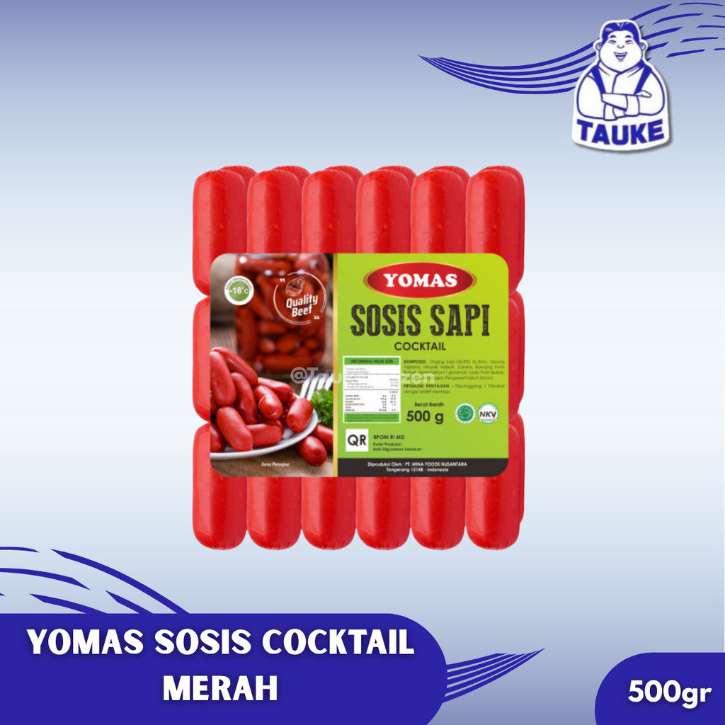 Yomas Cocktail Merah / Sosis Sapi Cocktail Merah 500gr