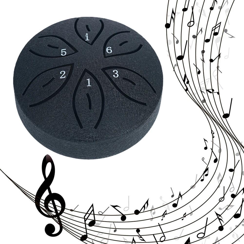 3 Inches 6 Notes Rain Drum Instrument Mini Handpan Drum Percussion Musical Instruments for Yoga