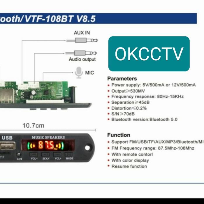 KIT BLUETOOTH MP3 AUDIO + REMOTE TERMURAH