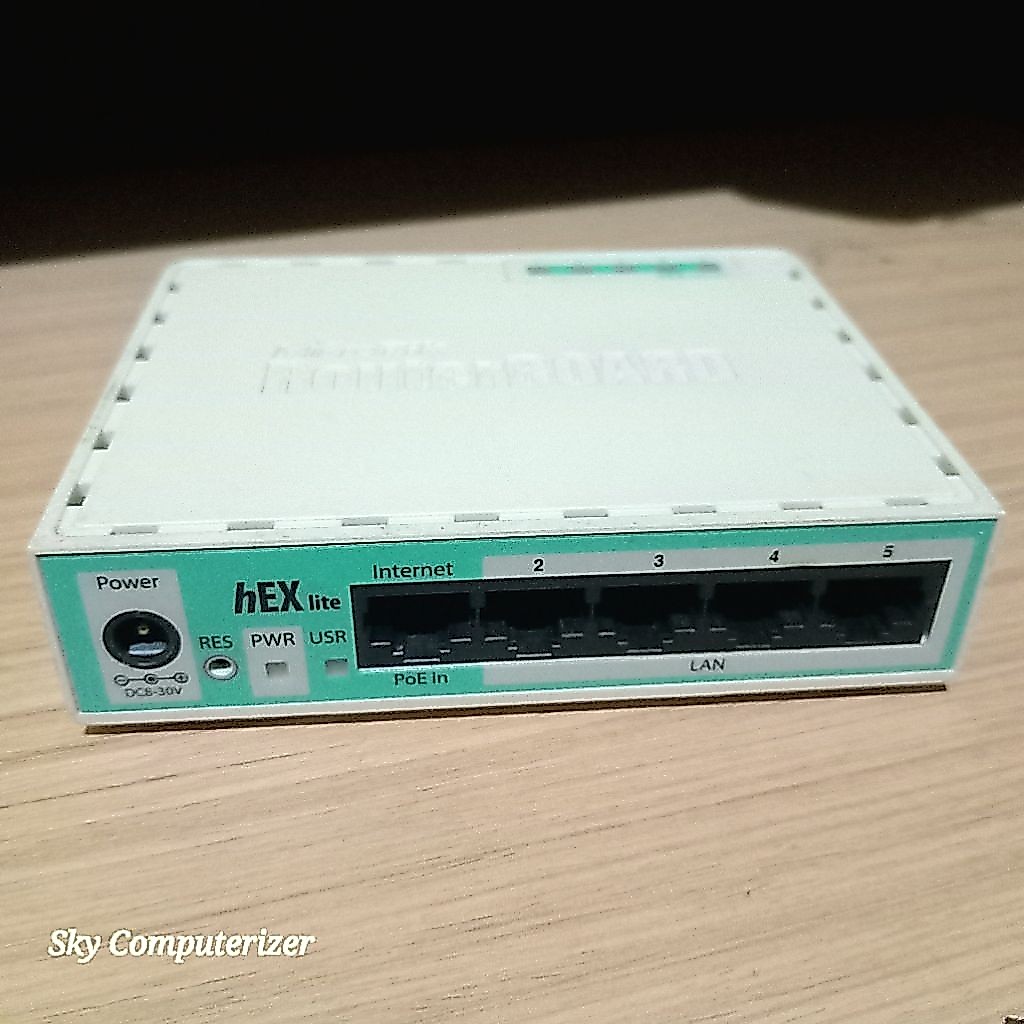 Mikrotik RB750r2 hEX lite RouterBoard kondisi bekas normal 100%