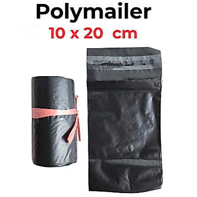 Plastik Polymailer Hitam & Putih [10x20] 100pc/Bungkus Plastik Packing Online
