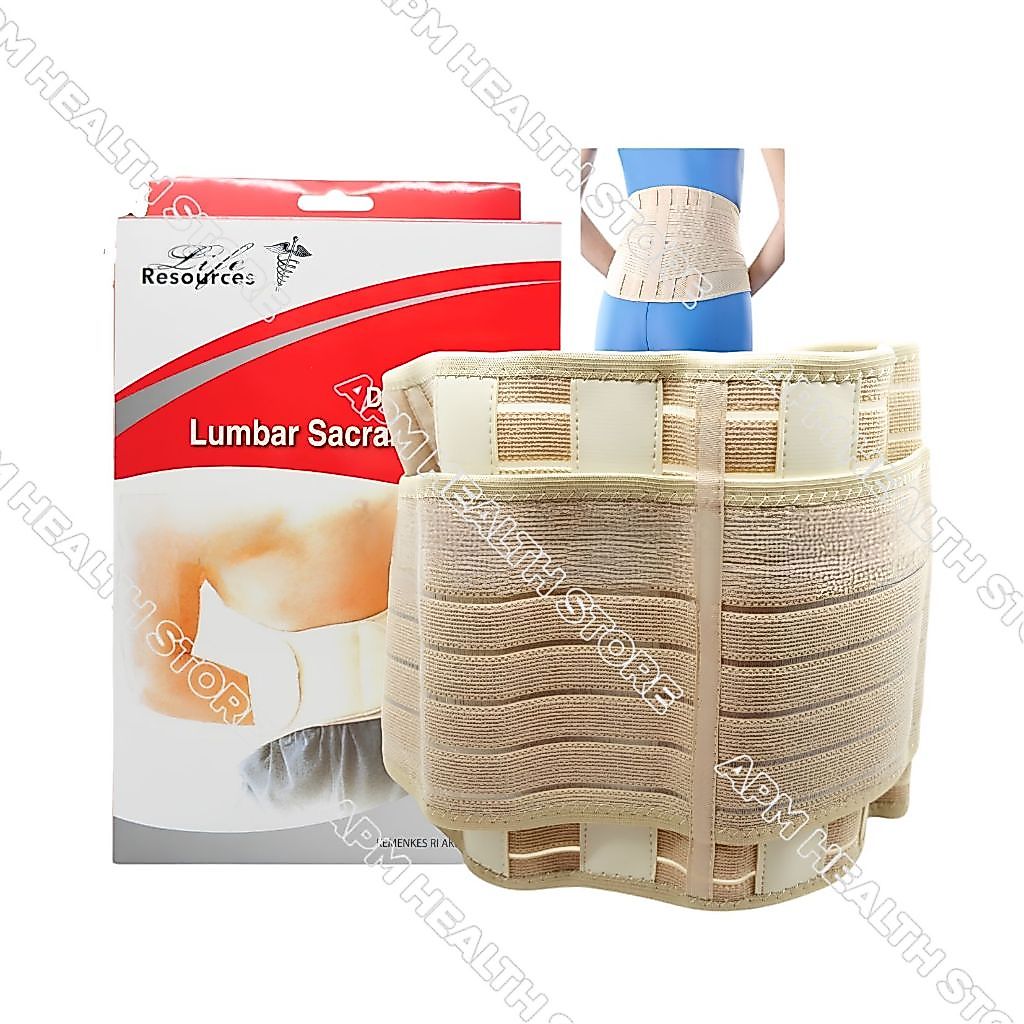 Life Resources Double Side Pull Lumbar Sacral Supporter Korset Lumbal