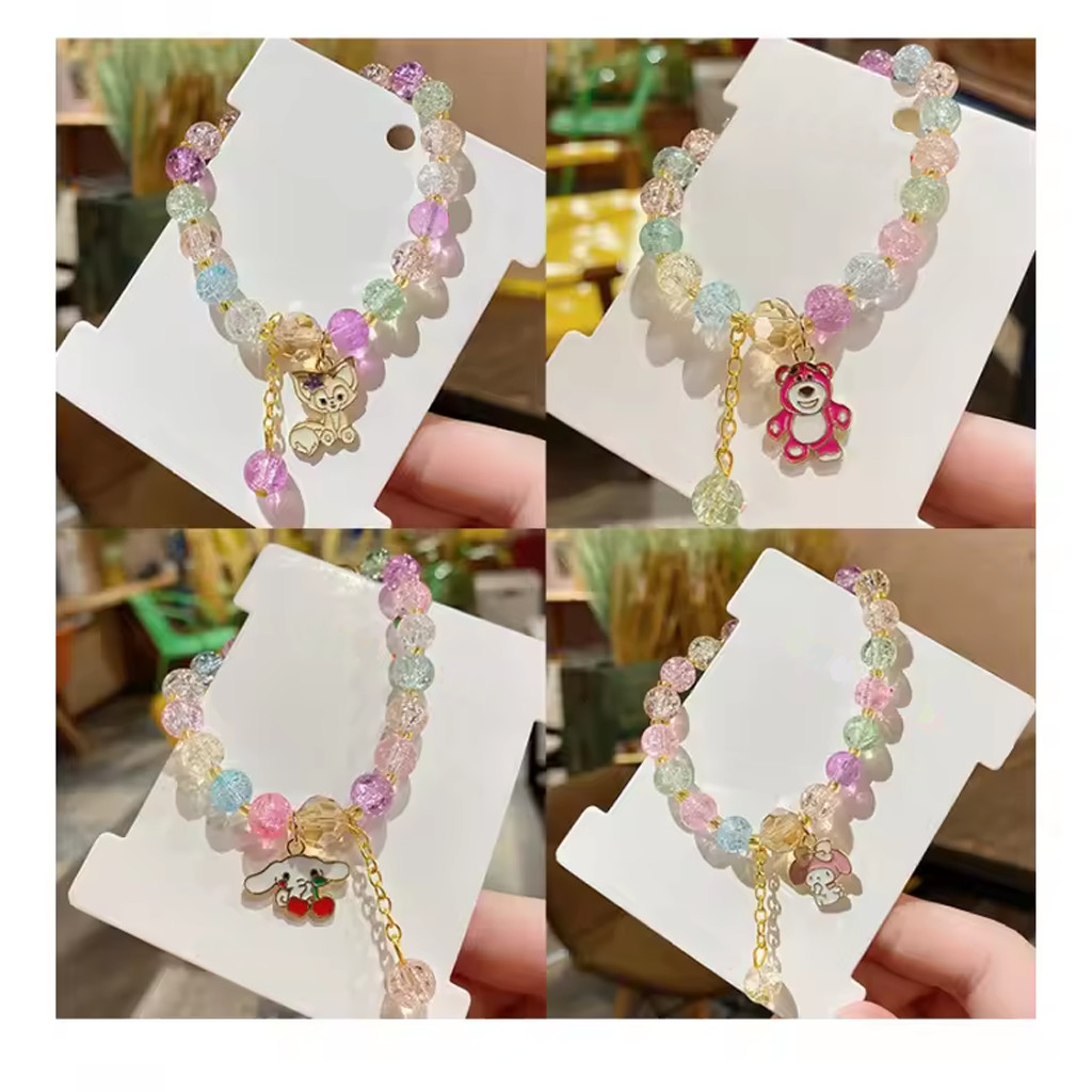 GG Gelang Kristal Manik-manik Versi Korea Perhiasan Kristal Fashion A217