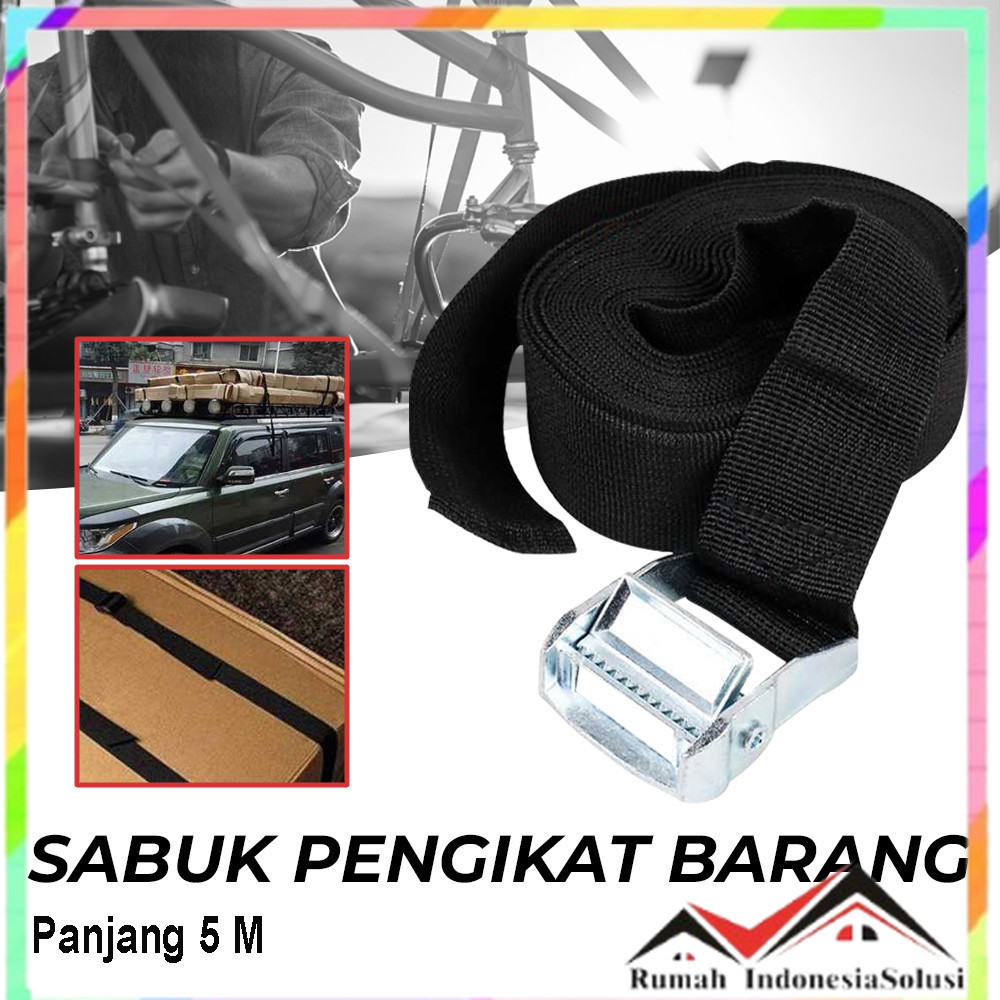 

- XhaoR Tali Strap Pengikat Barang Sabuk Cargo Belt Rope 5M - XR2 -