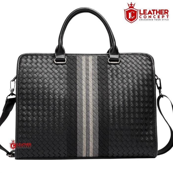 Leather Concept SAMUEL Tas Selempang Kulit Pria Tas Kerja Kulit Cowok Tas Kerja Pria Hitam