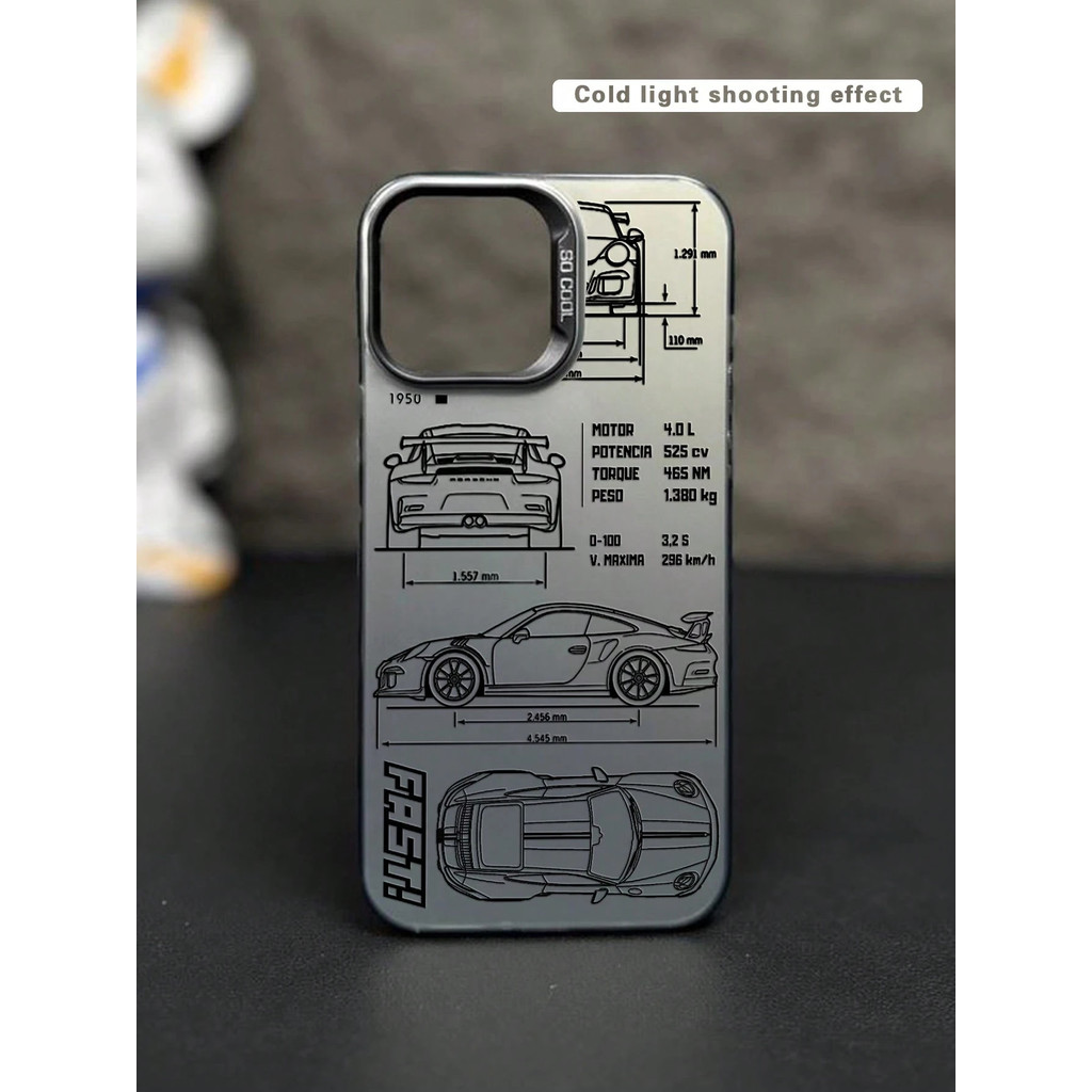Casing iphone motif Spesifikasi mobil sport untuk iPhone 7 8 11 12 13 14 15 16 PRO MAX PLUS IPHONE X