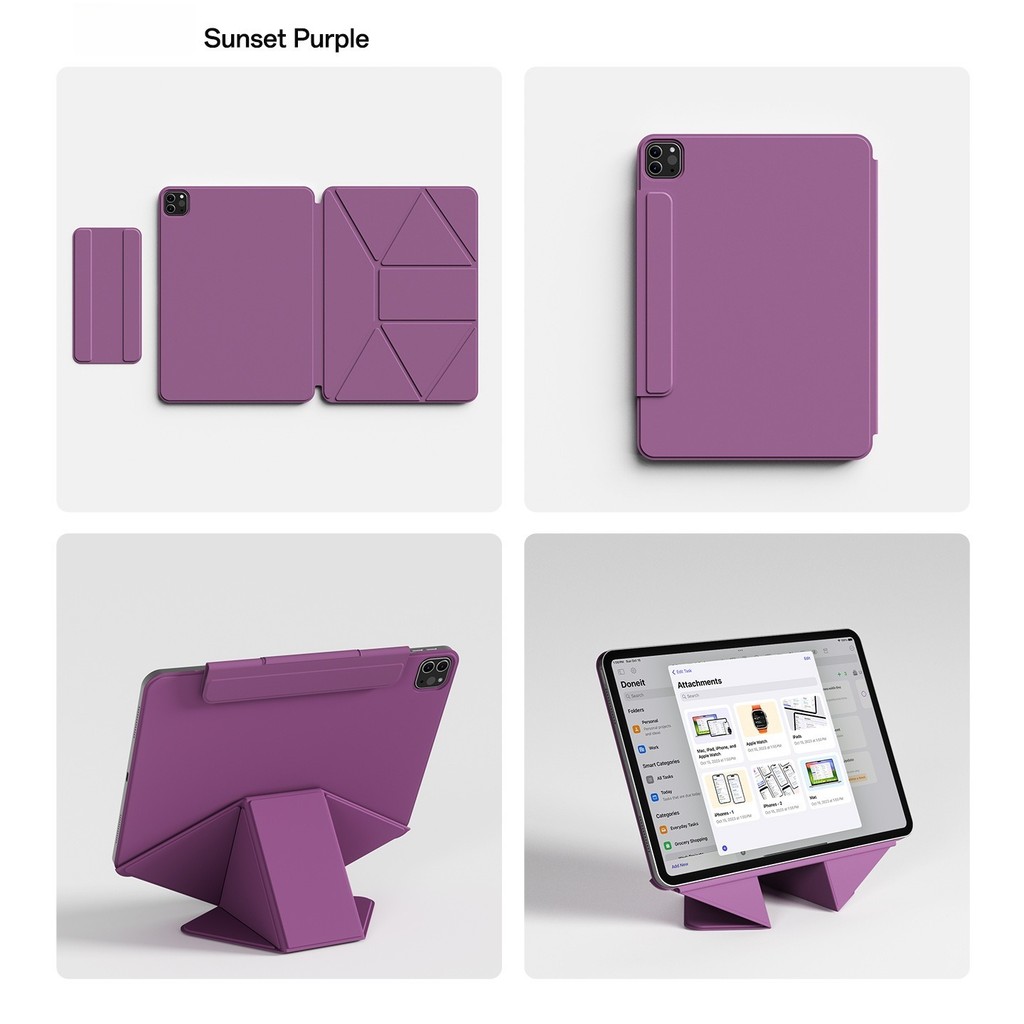 RBP for iPad Air 11/13 Pro 11 12.9 Air 4/5th Increase Height Bracket Case, Magnetic Detachable iPad 