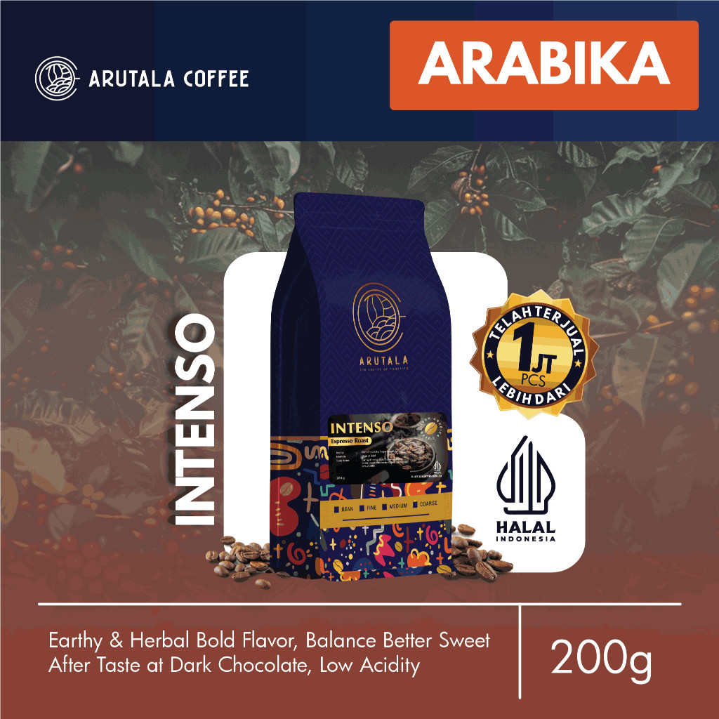 

JAMIN MURAH !!!ARUTALA Kopi Intenso Espresso Roast 200 gram(BISA LANGSUNG ORDER)