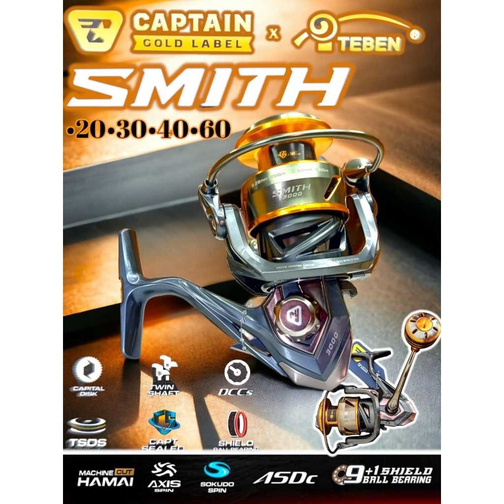Reel Spinning Captain Smith Saltwater Game Dengan Drag Sistem Kuat