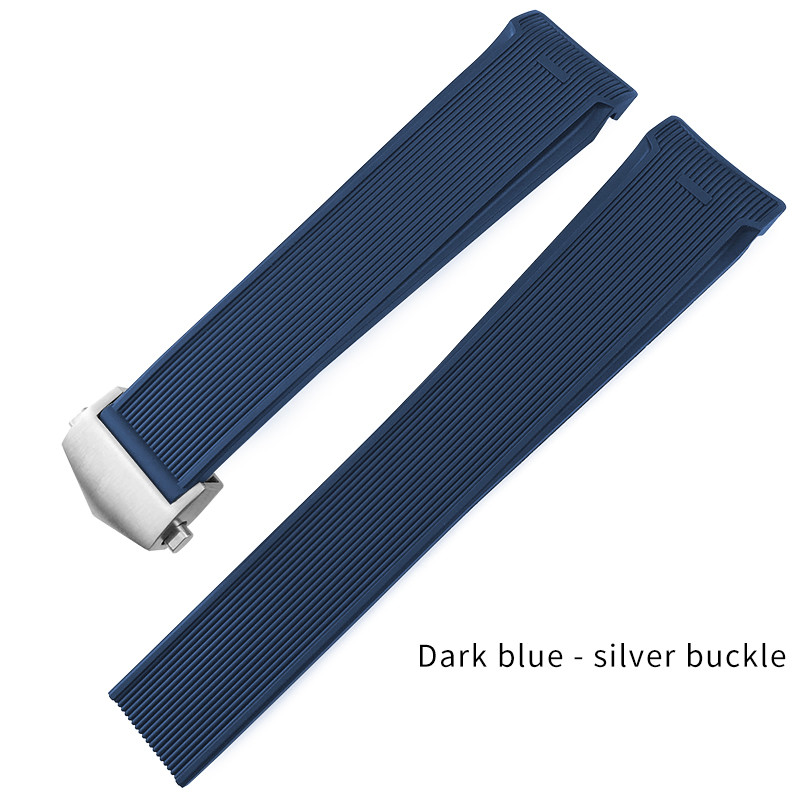 High Quality Natural Rubber Watchband 20mm 22mm Fit for TAG Watch Heuer Aquaracer 300 500 ving Strap