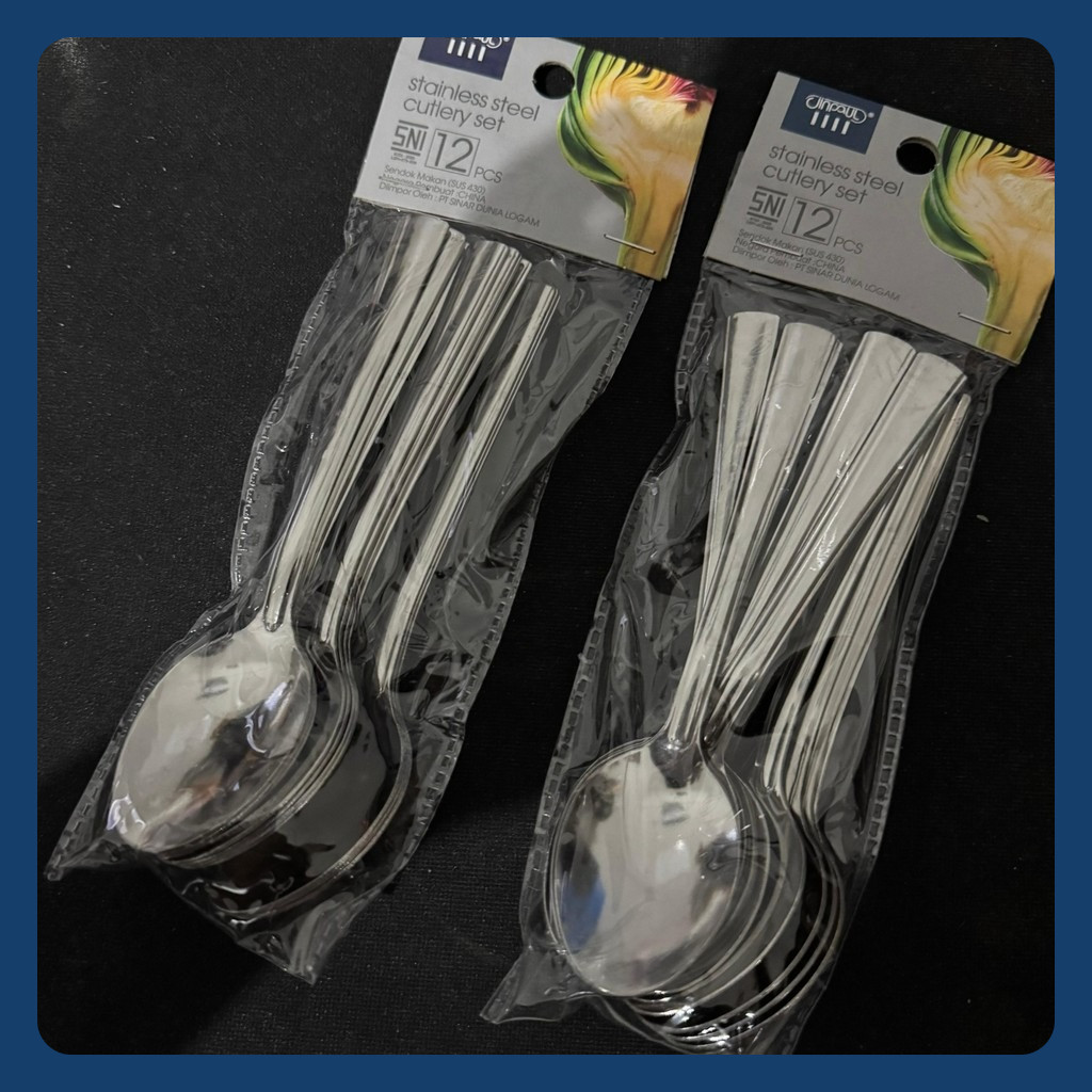 NG Sendok teh kopi stainless tebal PREMIUM HOTEL / sendok teh pendek stainless / sendok teh panjang 