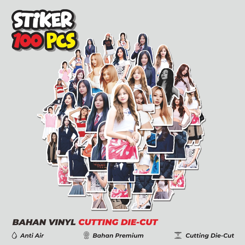 

Terbaru! 50 pcs Stiker Twice Tzuyu Girls Band Dekorasi Lucu Kreatif untuk Notebook, Skateboard, HP