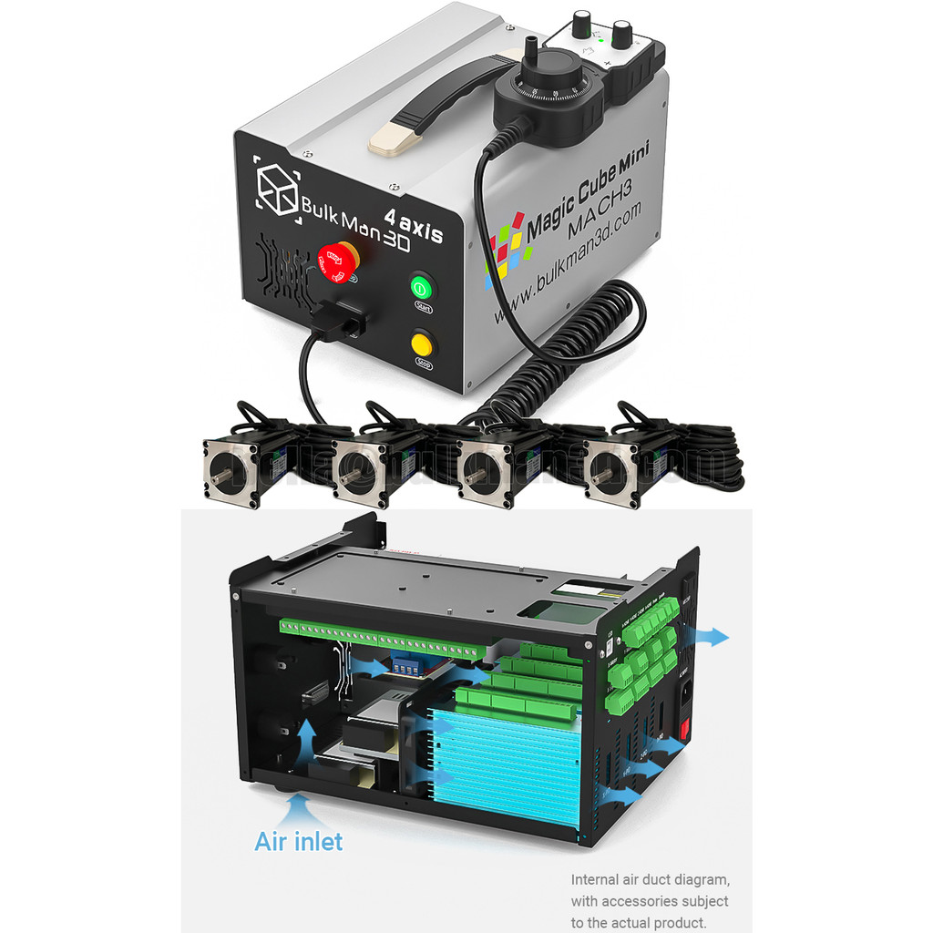 BulkMan3D QueenBee PRO CNC Machine Kit Mach3 Control HGR Linear Ball Screws for Metal Wood Engraving