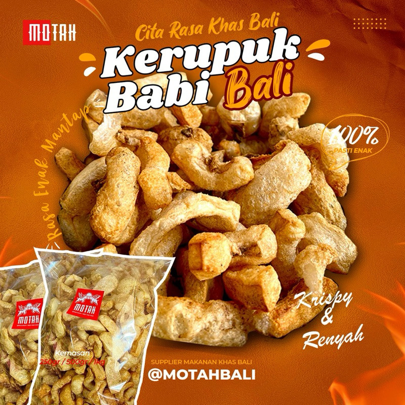 

Kerupuk Babi Khas Bali / Kulit Babi / Kulit Babi Crispy / Rambak Kulit / Kerupuk Babi / Cemilan Babi / MOTAH BALI