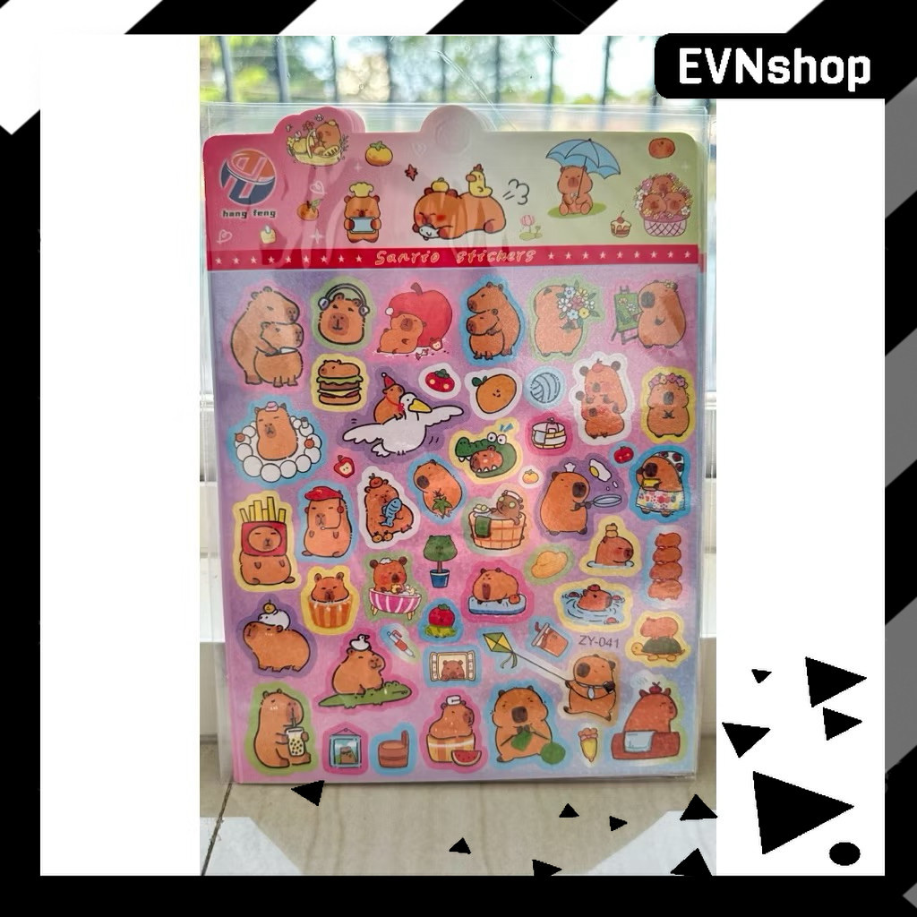 

STIKER LEBAR 15cm Karakter Lucu 3D Timbul | Kapibara, Kuromi, Sanrio | DIY Hiasan Buku & Scrapbook