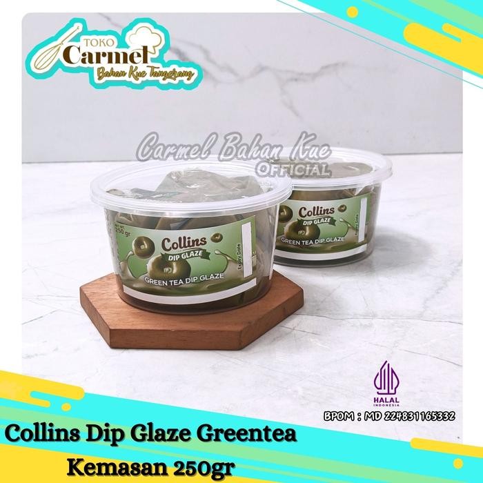 

Collins Dip Glaze Repack 250gr - Topping Donat / Toping Pisang Nugget - Green Tea 250gr