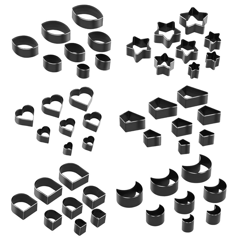 

IMZAY 8Pcs Leather Hole Punching Tools Set Stainless Steel Heart/Pentagram/Moon/Diamond Typed Leather Craft Cutting Tools Kit