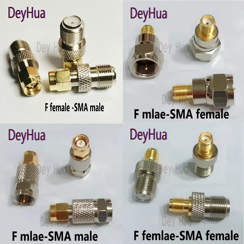 10pcs/50pcs/100pcs F female socket to SMA male plug F female to SMA femal