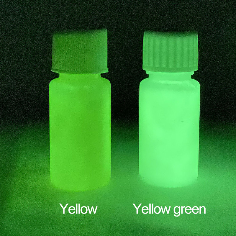

2 Bottles Luminous Paint Glow in the Dark for Party Decorations Arts Yellow Green Phosphor Pigment 2