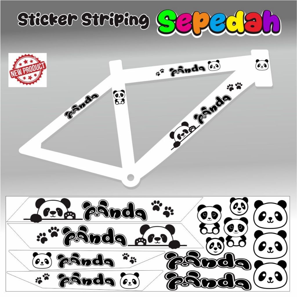 STIKER SEPEDAH ANAK / STIKER MOTIF KARTUN SEPEDAH VARIASI STRIPING STIKER SEPEDAH