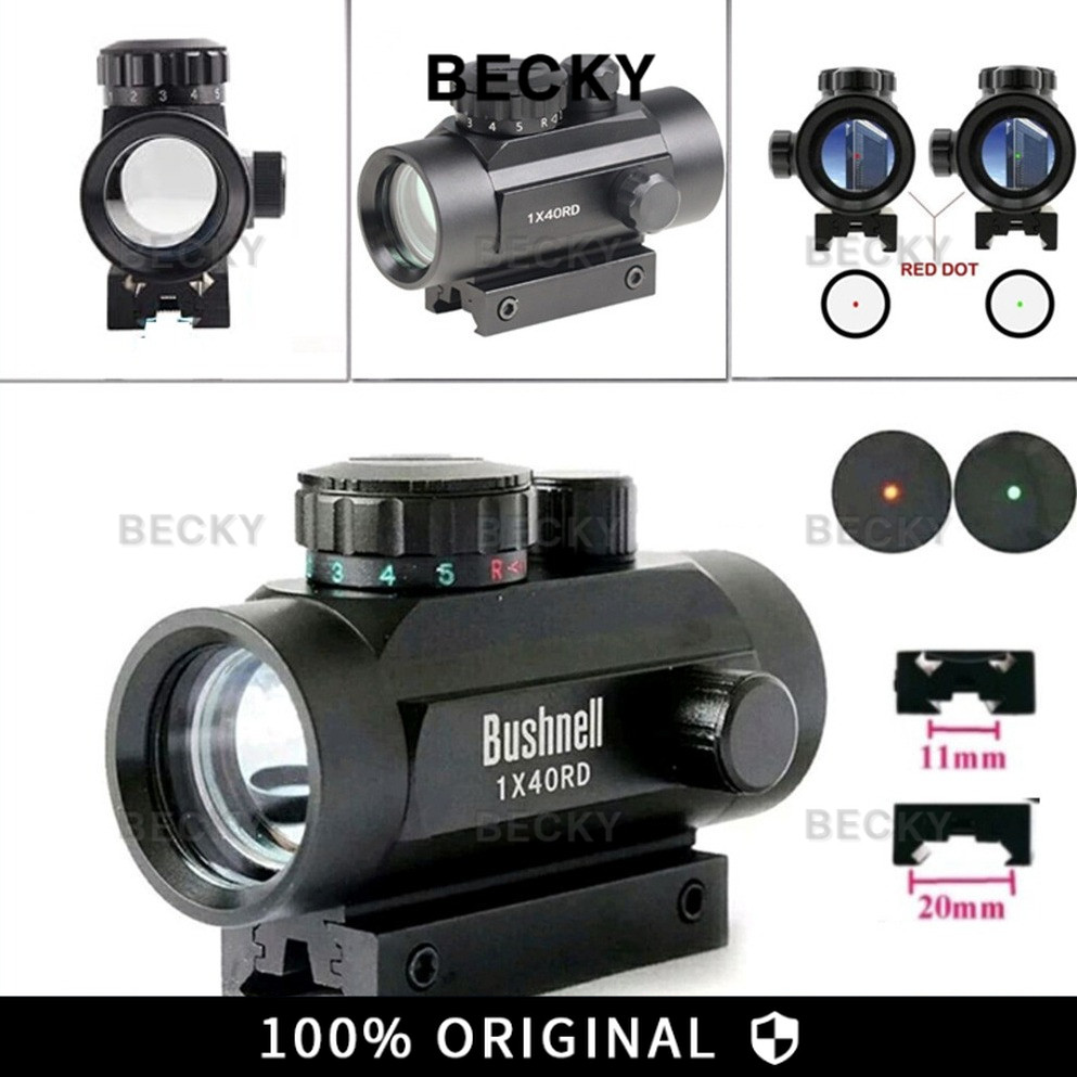 BECKY Reddot Rdl Bushnell reddot 1x40 Teleskop Bermata Perjalanan Luar Ruangan Green dot hologram me