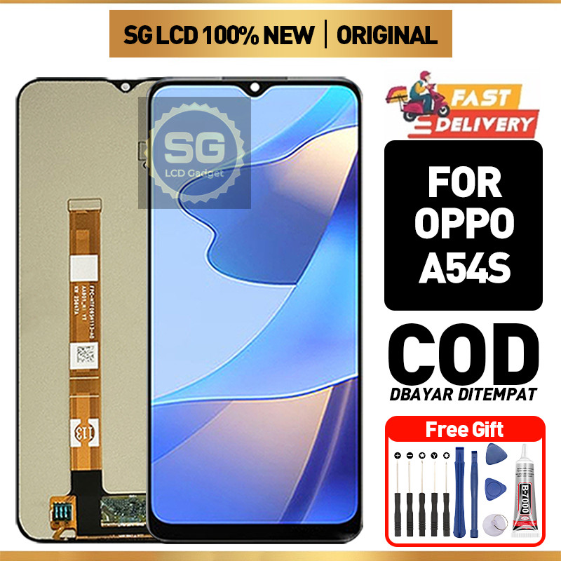 LCD For OPPO A54S Original Touchscreen fullset asli Ori Compatible Glass Touch Screen Digitizer r7o