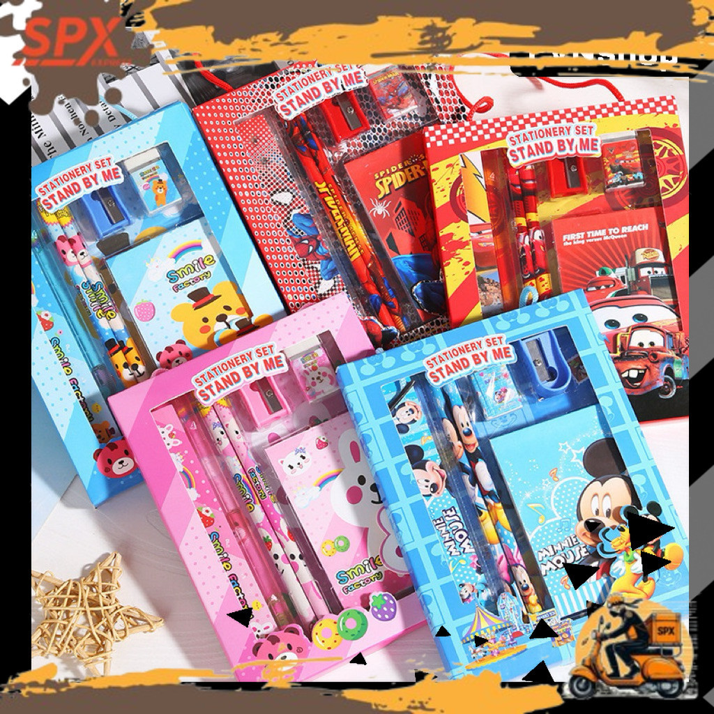 

TRENDING 608 Stationery Set Alat Tulis 6 In 1 / Stationery Set Lucu Karakter / Paket Perlengkapan Alat Tulis / Souvenir Hampers Anak Sekolah 608 EVN