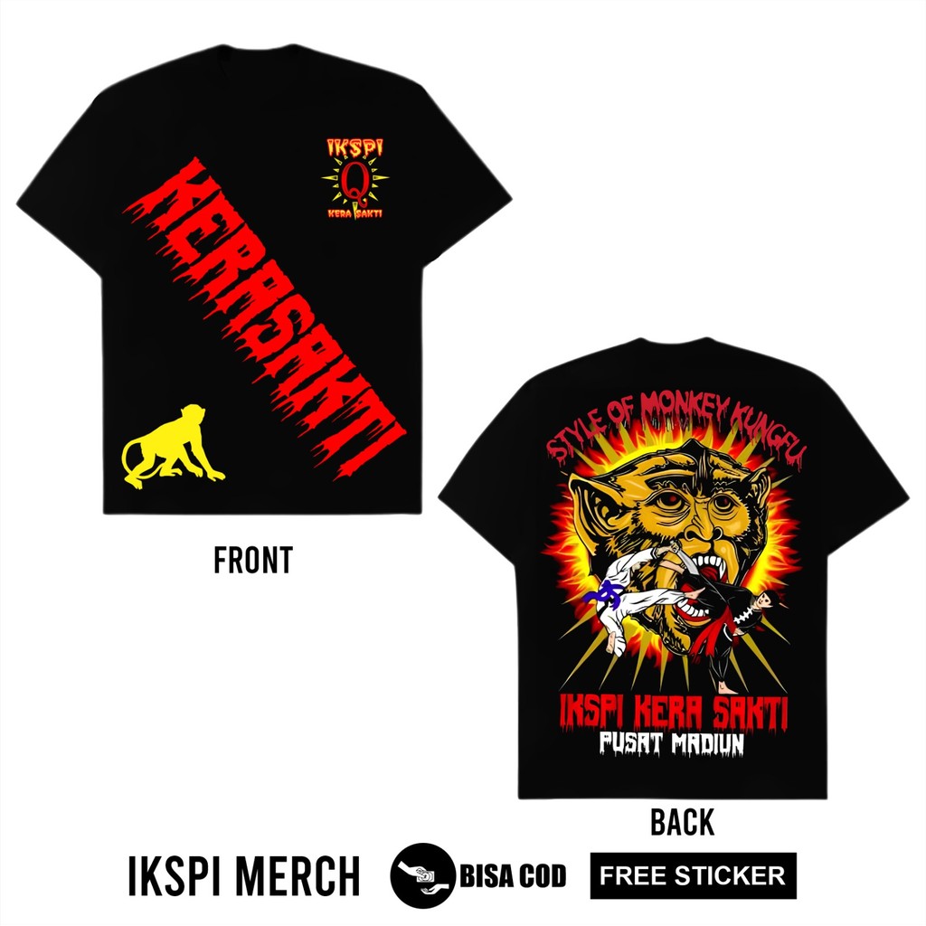 KAOS IKSPI IKSPI STYLE OF MONKEY KUNGFU IKSPI KERA SAKTI PUSAT MADIUN KAOS MAWAR IKSPI - KAOS IKSPI 