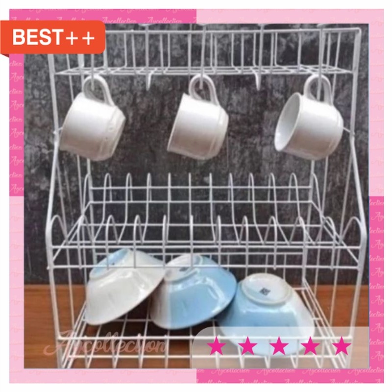 Perabot rumah tangga unik antik murah / Rak piring Rpl 3 susun Rak/Rak