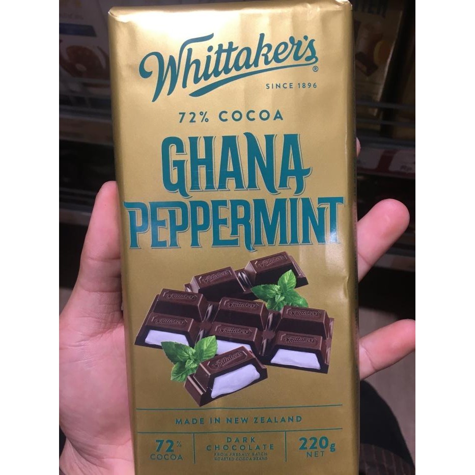 

Coklat Whittaker’s ghana pepper mint cocoa 72 % 200 gr