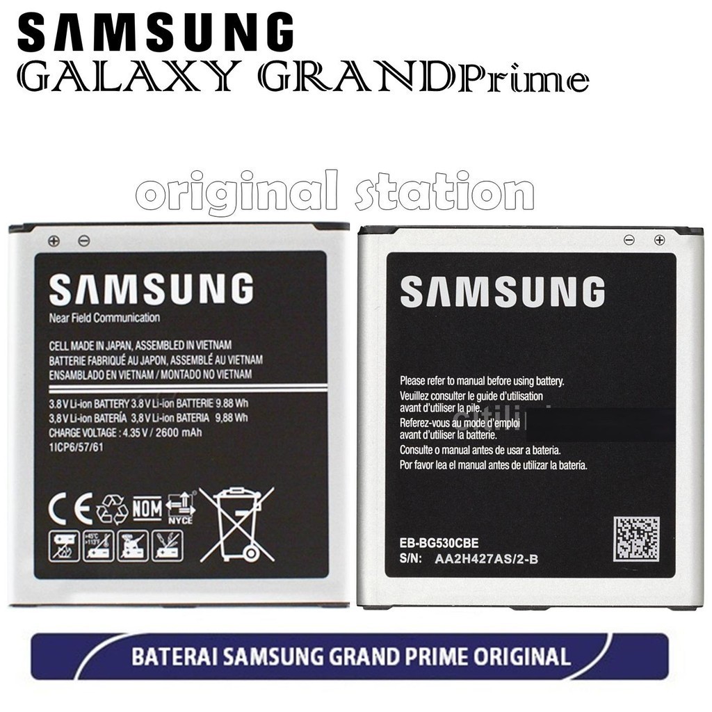 Baterai Samsung Galaxy  Battery Grand Prime SM G530 G531 G532J3J5J2 PRIME Kapasitas 2600 mAh Orygina